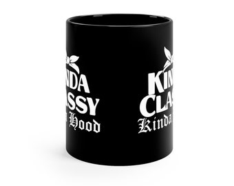 Kinda stijlvolle koffiemok - zwarte keramische espressokop van 11 oz