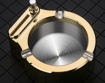 Multifunctional Ashtray with Permanent Match Lighter