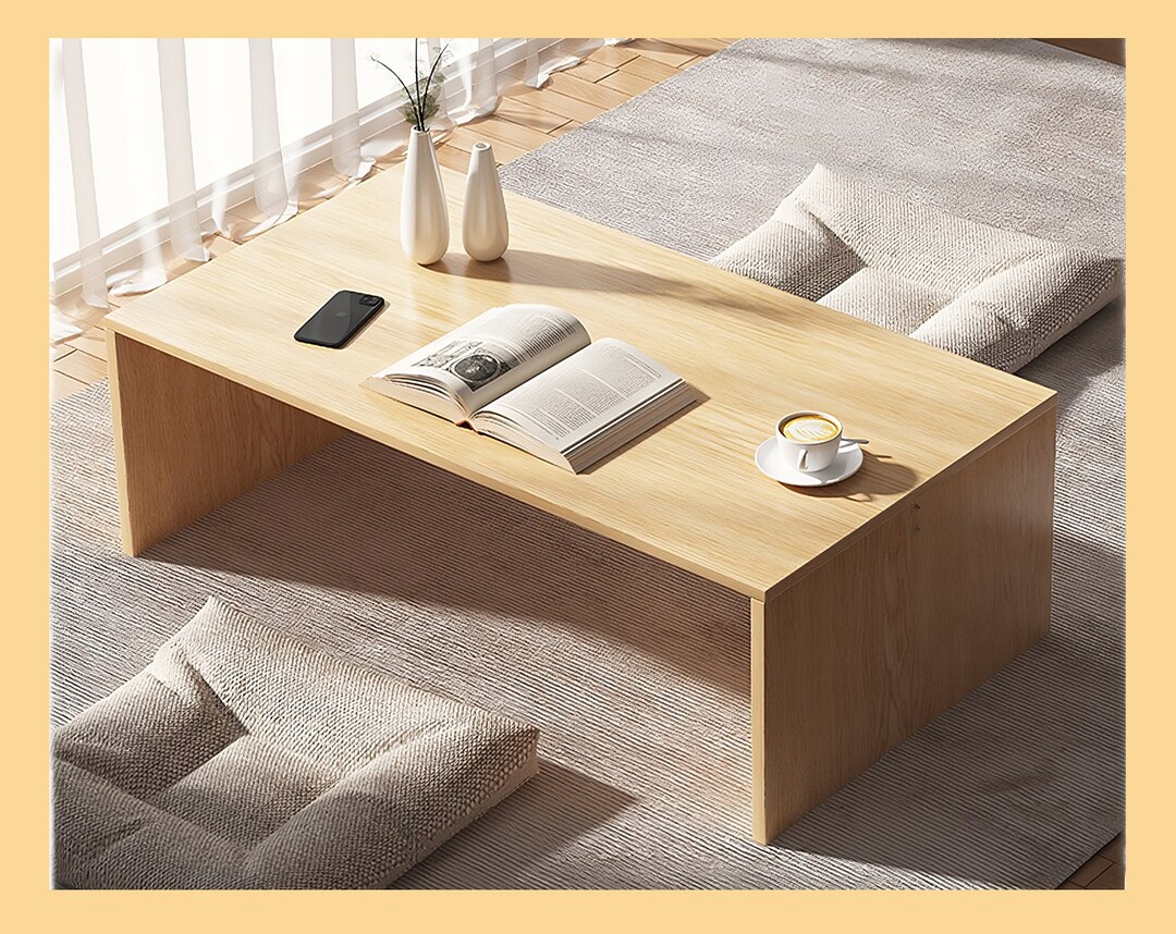 Japanese Low Table Solid Wood Low Coffee Table Small - Etsy