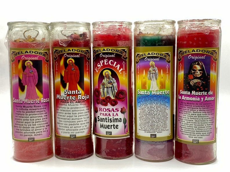 Velas de Santa Muerte preparadas image 1