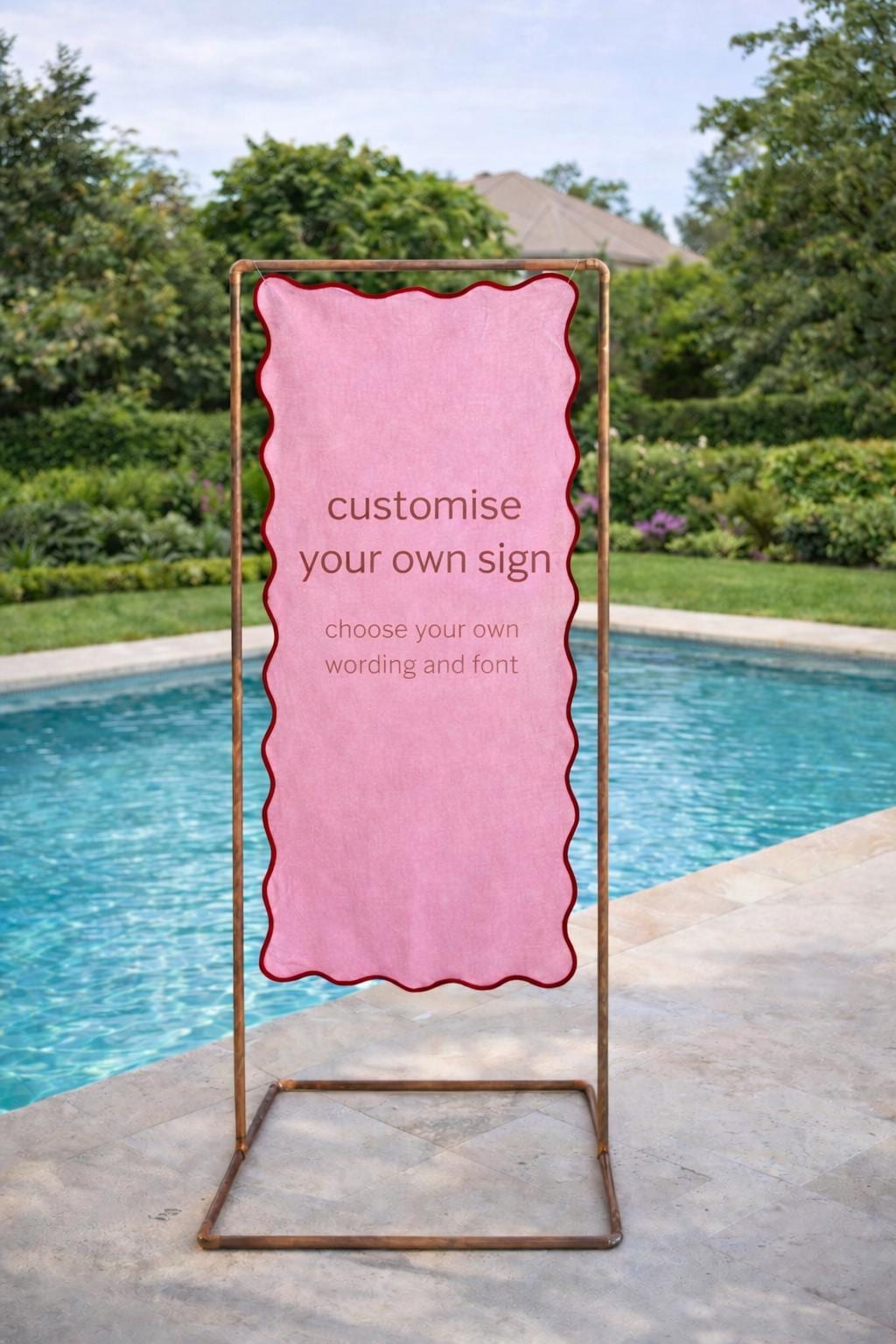 Custom Linen Sign, Pink Personalised Event Sign, Hens Party Sign, 21st ...