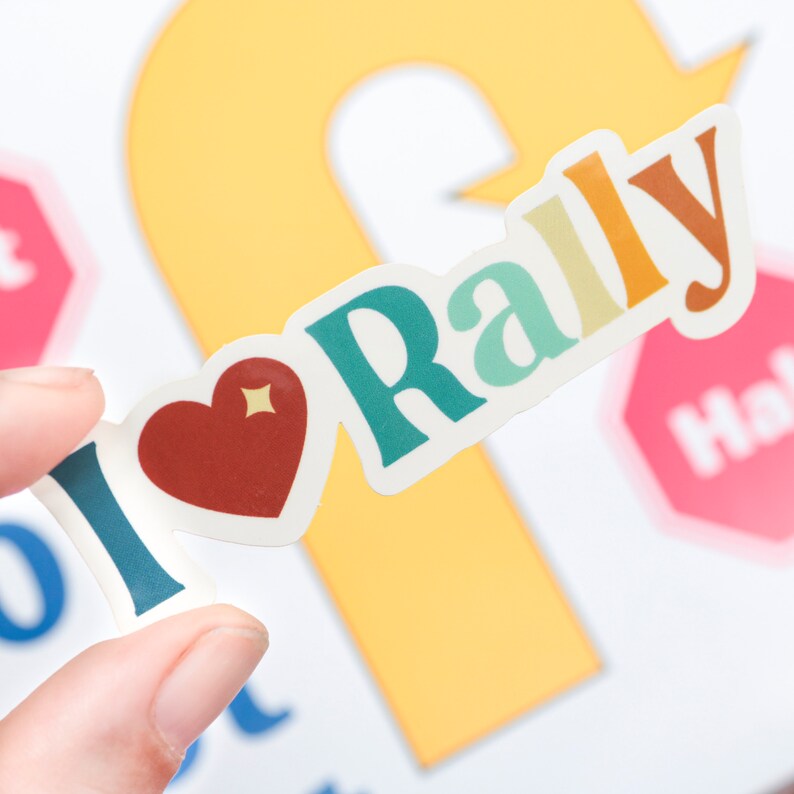 I Heart Rally - Glossy Vinyl Sticker - Dog Sports Sticker - 3.4