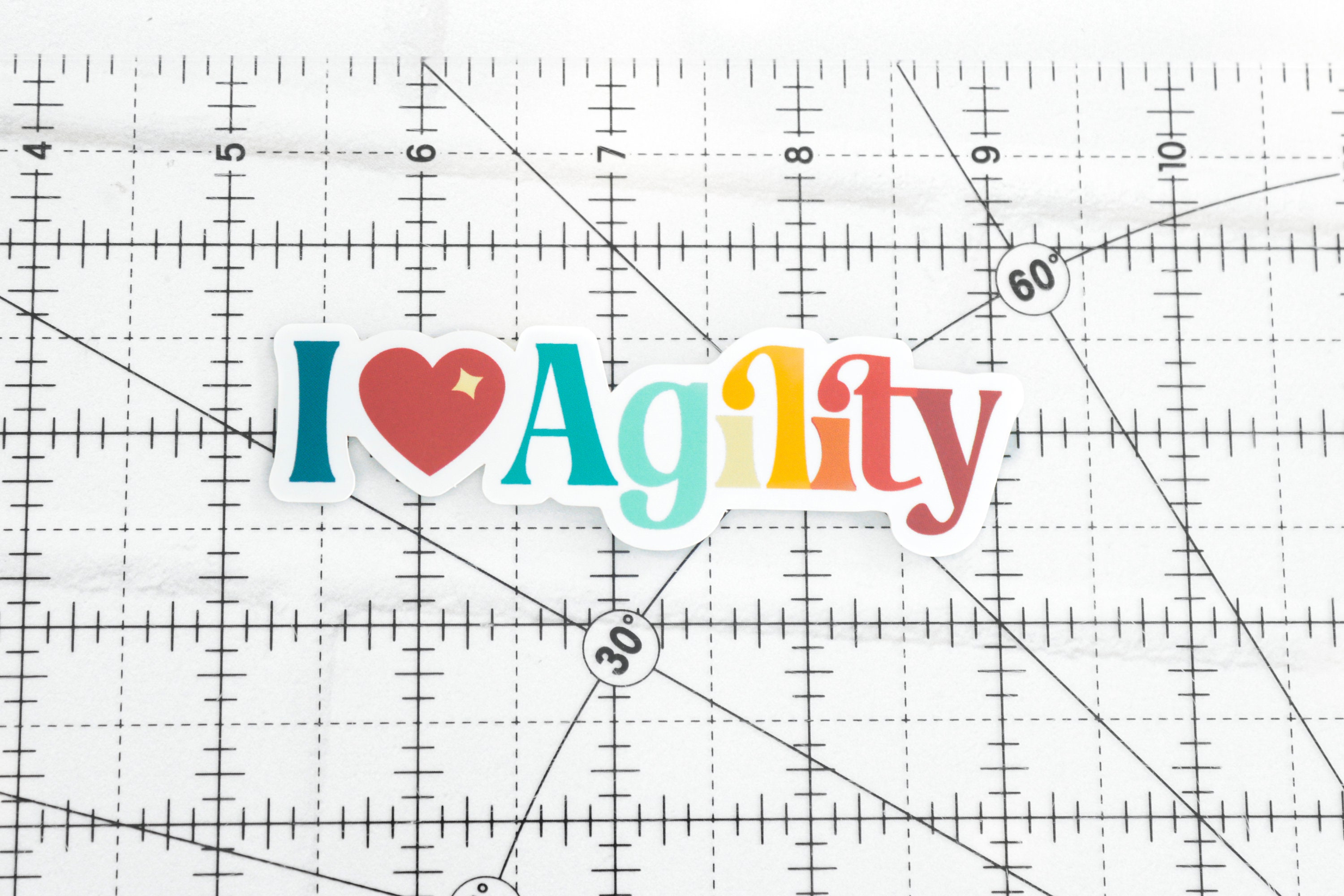 I Heart Agility Vinyl Sticker - Glossy Vinyl Sticker - Dog Sports ...