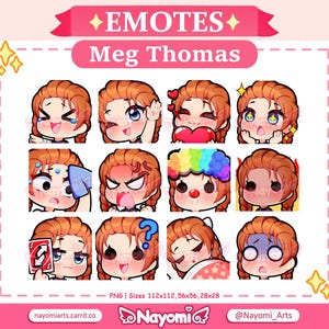 Dead by Daylight / Meg Thomas 12 Emotes / Pack 1 / Dead by Daylight Emotes / Emotes For Twitch & Discord