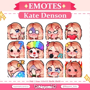 Dead by Daylight / Kate Denson 12 Emotes / Pack 1 / Dead by Daylight Emotes / Emotes For Twitch & Discord