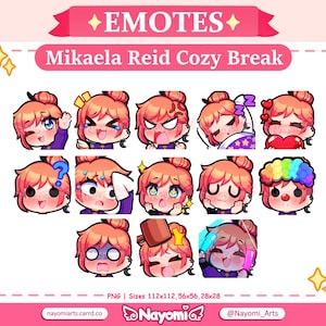 Dead by Daylight / Mikaela Reid 13 Emotes / Pack 1 / Dead by Daylight Emotes / Emotes For Twitch & Discord