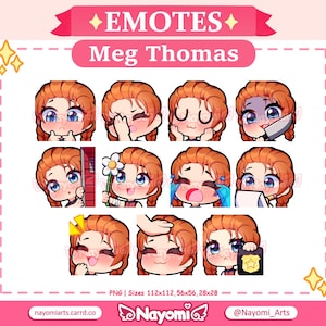 Dead by Daylight / Meg Thomas 11 Emotes / Pack 2 / Dead by Daylight Emotes / Emotes für Twitch & Discord
