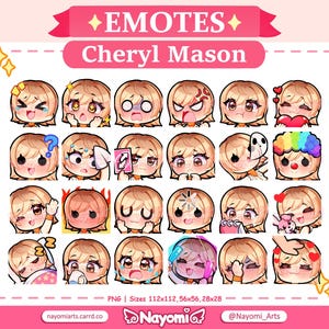 Silent Hill / Cheryl Mason 24 Emotes / Full Pack / Dead by Daylight Emotes / Emotes For Twitch & Discord