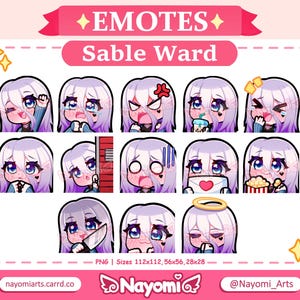 Dead by Daylight / Sable Ward 13 Emotes / Pack 1 / Sable Ward Emotes / Dead by Daylight Emotes / Emotes For Twitch & Discord