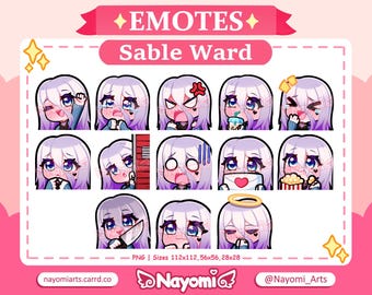 Dead by Daylight / Sable Ward 13 Emotes / Pack 1 / Sable Ward Emotes / Dead by Daylight Emotes / Emotes For Twitch & Discord