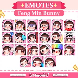 Dead by Daylight / Feng Min 21 Emotes / Full Pack / Dead by Daylight Emotes / Emotes For Twitch & Discord