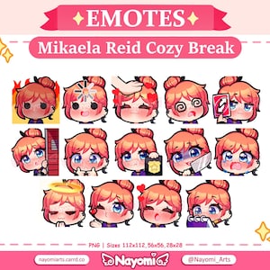 Dead by Daylight / Mikaela Reid 14 Emotes / Pack 2 / Dead by Daylight Emotes / Emotes For Twitch & Discord