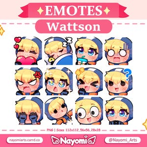 Apex Legends / Wattson 12 Emotes / Pack 1 / Wattson Emotes /Apex Legends Emotes / Emotes For Twitch & Discord