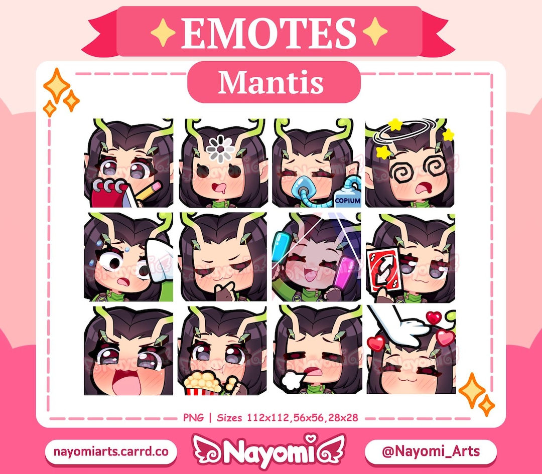 Marvel Rivals / Mantis 12 Emotes / Pack 2 / Mantis Emotes /marvel ...
