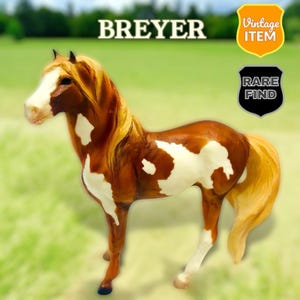 Breyer Vintage Reeves Classic Brown White & Tan Horse Mane Tail Retired! RARE!