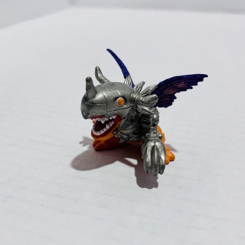 Figura de PVC en miniatura de Metal Greymon de Digimon Digital Monsters, de 3,8 cm (1,5 pulgadas), de 1997, de Bandai! imagen 5