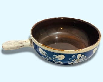 Vintage LANDERT 22 Fondue Pot Serveware Green Glazed Swiss