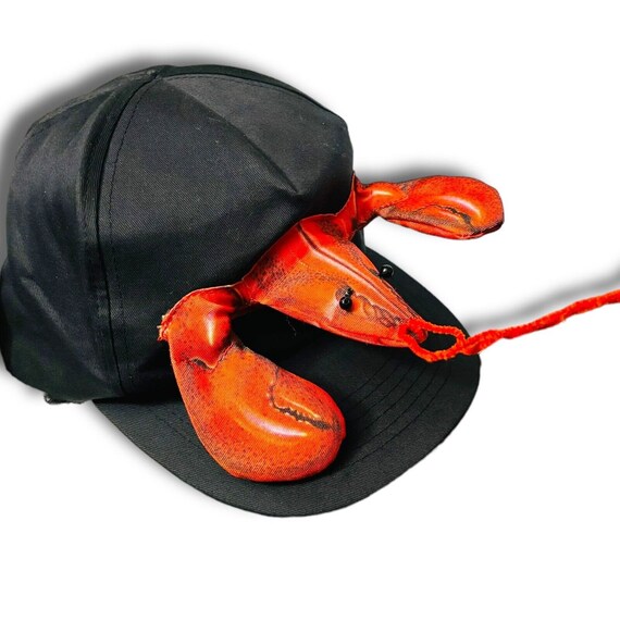Vintage Red Lobster Baseball Cap Hat Stuffed Anim… - image 2