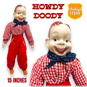 Howdy Doody Vintage 11 Inch Tall Doll. Made With Porcelain Hands