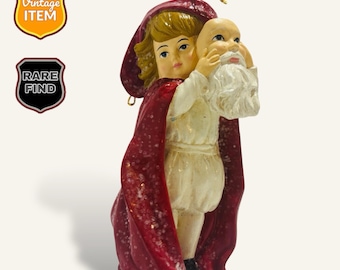Bethany Lowe Vintage ung flicka vinter julgransprydnad. Sällsynt!