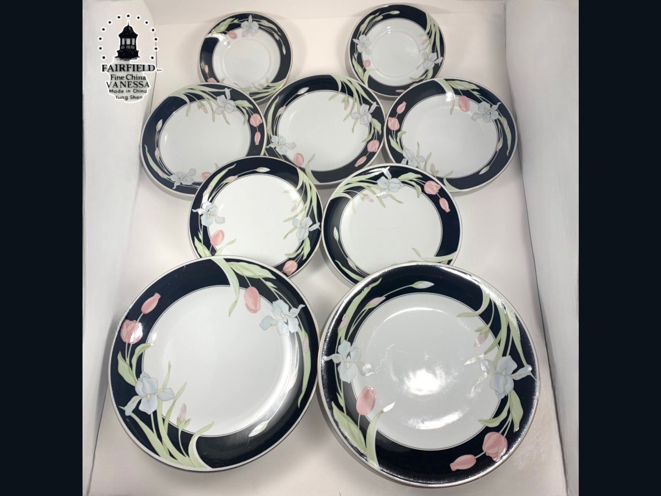 Vintage Fairfield Fine China by Vanessa Yung Shen Set. 9 Total Pieces. Preowned Etsy