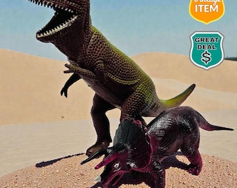 19 Piece Vintage Dinosaur / Chinasaur Toys, Imperial, Dino