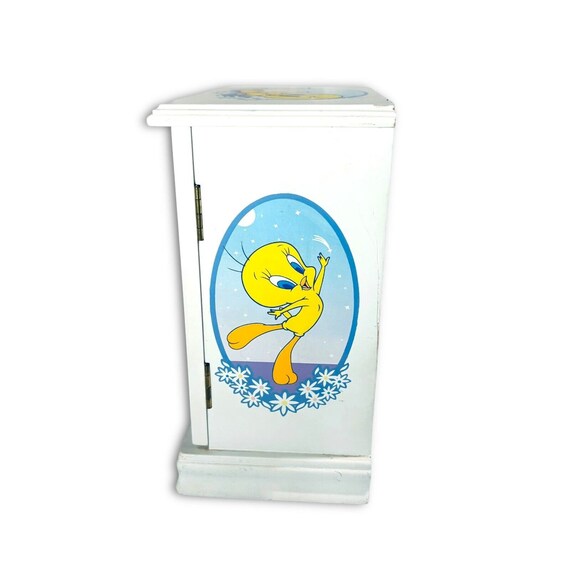 2000 Vintage LOONEY TUNES Tweety Bird Wood Glass … - image 5