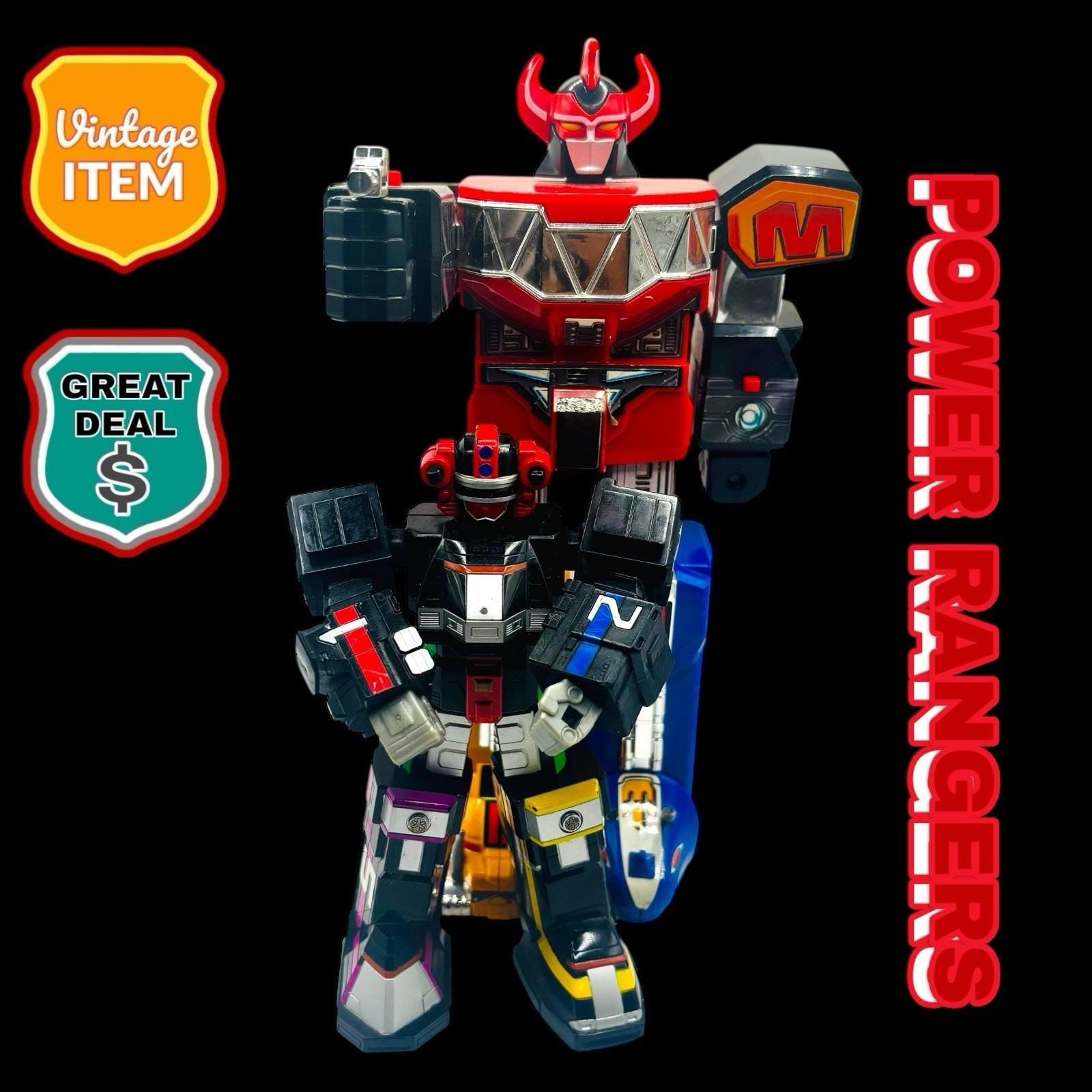 Mighty Morphin Power Rangers Bandai Punching Fist Megazord & Supertrain ...