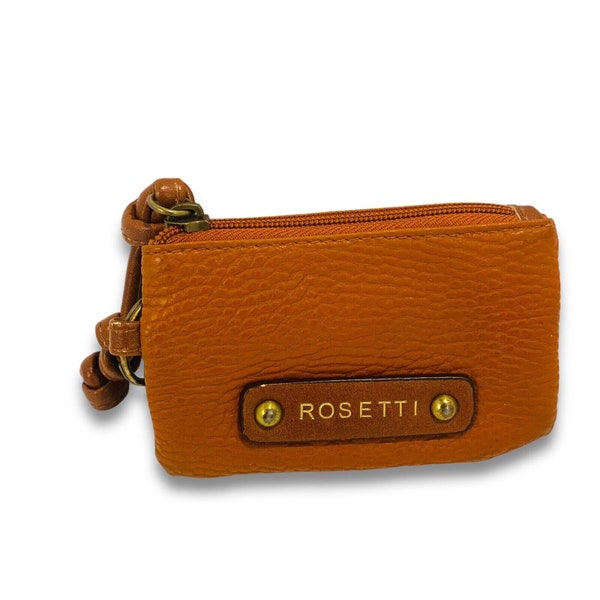 Vintage Rosetti Brown Zipper Coin Purse.