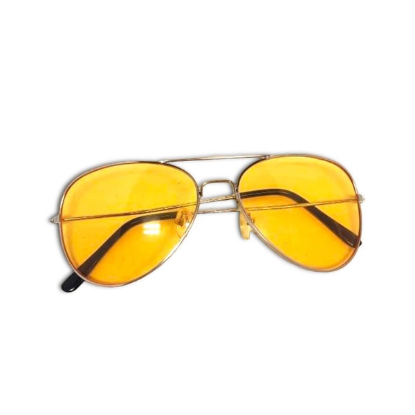 Vintage Gold Metal Frame Hexagonal Designer Sunglasses Sun Glasses.