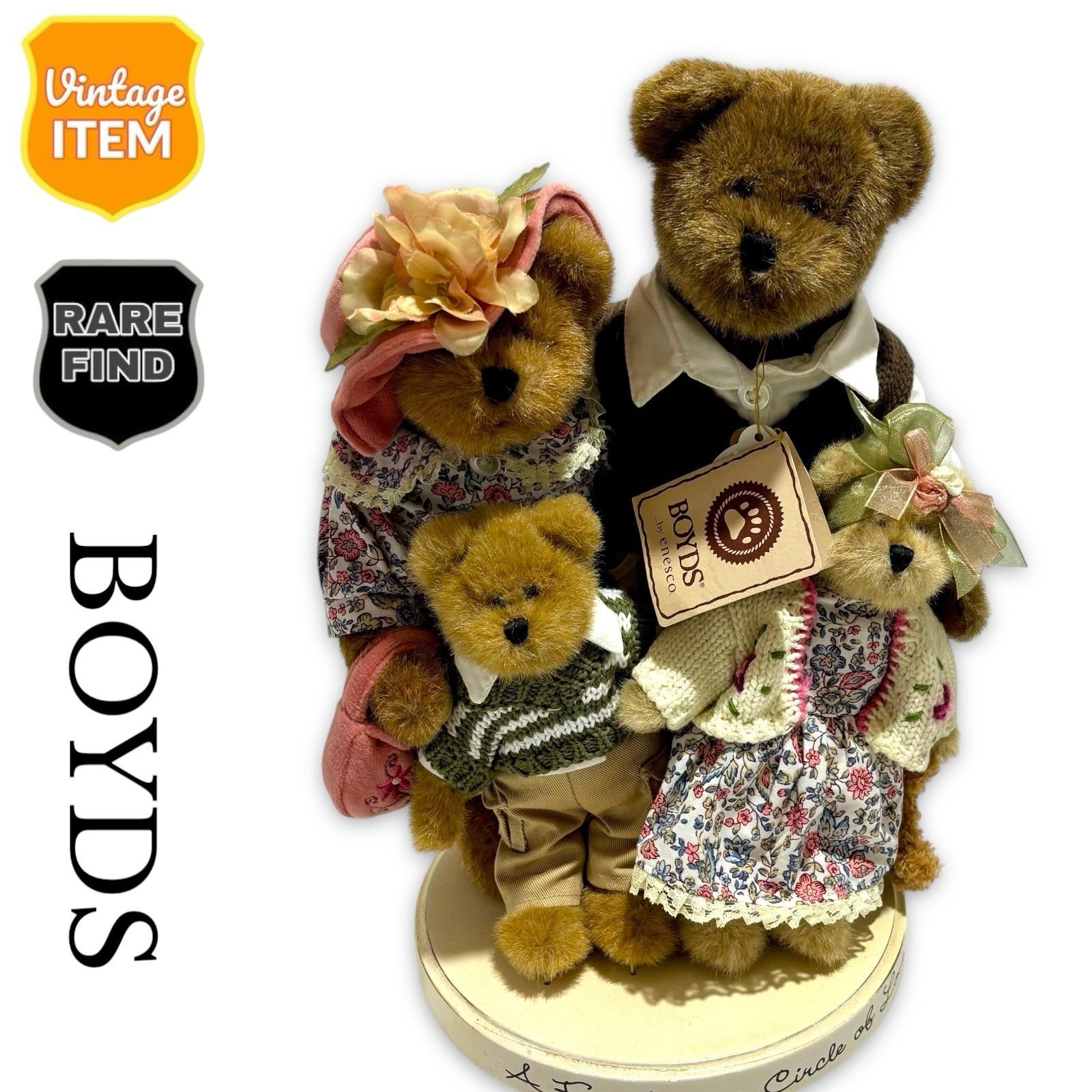 米国ヴィンテージ　Boyds Bears ぬいぐるみ 2体セット+オマケ Vintage Boyds Bears Bearybrooks Family Circle of Love Signed With
