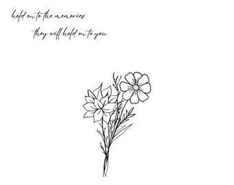 Birth Flower Bouquet Testo di Taylor Swift New Years Day - Personalizzabile