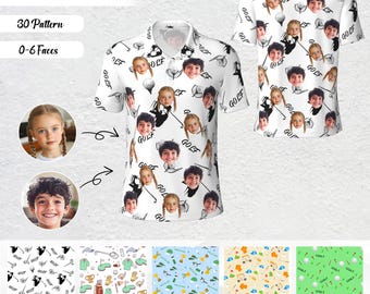 Custom Face Polo Shirt for Golfer,Face on shirt gifts for husband,Personalized Short Sleeve Golf Shirt,Custom Polo for Golfer,Best Dad Shirt