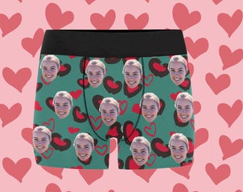 Custom Photo Boxer Briefs, Valentine&#39;s Day gifts, Men Underwear, personalized Funny  Gift for Him, Groomsmen Gifts, Custom Underwear for Men