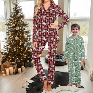 Custom Face Kid Pajamas, Custom Photo Pajamas Set for Family, Personalized Long Sleeve Pjm Sets, Custom pajamas face, Funny Pet face Pajamas
