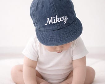 Personalisierte Babymütze Sommer, Individuell gestickte Kinder Baseballmütze, Monogramm Namensmütze, Babypartygeschenk, Neugeborenen Geschenk für Jungen und Mädchen