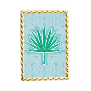 Watercolor Blue Green Palm Leaf Printable Art | Wall Art | Abstract Art Posters | Printable Instant Download