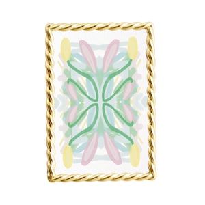 Watercolor Green Pink Yellow Abstract Tulip Printable Art | Wall Art | Abstract Art Posters | Printable Instant Download