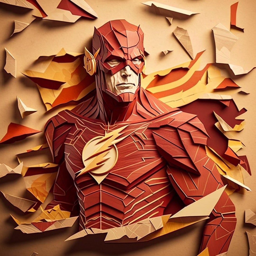 The Flash Origami Art Etsy