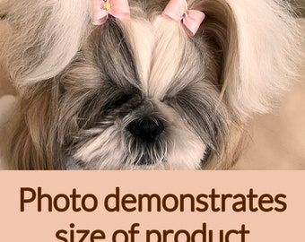 Small (16mm) basic top knot bows for dogs