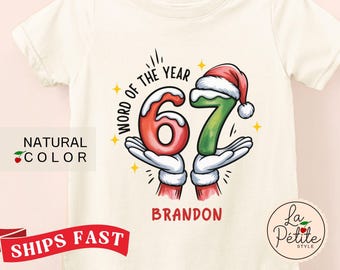 Kids' Christmas 6 7 T-shirt Funny Word of the Year Shirt Toddler Boys Girls Shirt Christmas Six Seven Tee Trending 6 7 Shirt for Kids