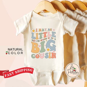 Big Cousin Pregnancy Reveal Onesie® Retro Going to be Big Cousin Boy Onesie® Gift for Nephew Baby Boy Cousin Bodysuit Big Cousin Boy Onesie®