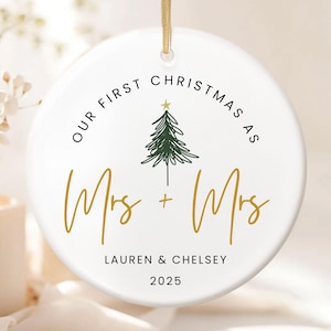 Our First Christmas Married Ornament 1st Married Christmas Ornament Personalized Ornament Christmas Wedding Ornament Wedding Gift for Couple image 8