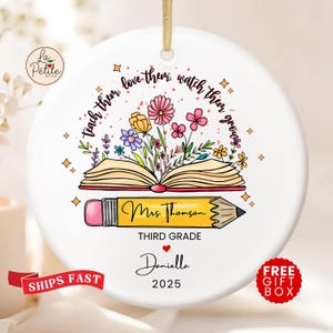 Custom Teacher Ornament Personalized Teacher Ornament Gifts for Teacher Appreciation Gift for Teacher Thank You Teacher Christmas Ornament