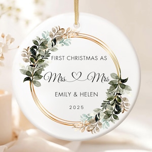 Our First Christmas Married Ornament 1st Married Christmas Ornament Personalized Ornament Christmas Wedding Ornament Wedding Gift for Couple image 9