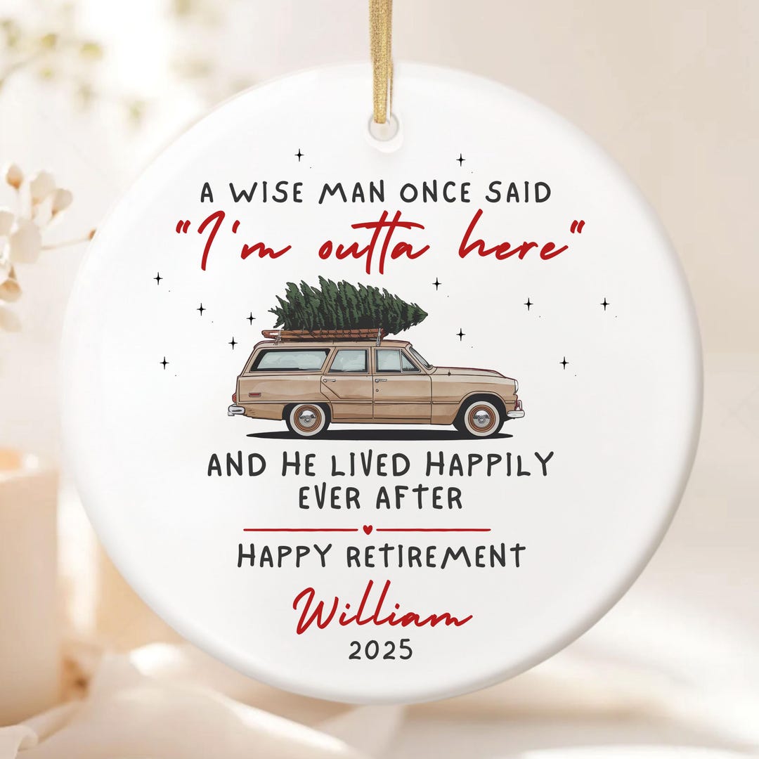 Personalized Retired Christmas Ornament Funny Retirement Christmas ...