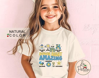 Kids Down Right Amazing Toddler T-shirt Retro Down Syndrome Awareness Toddler Shirt Retro Down Right Amazing Down Syndrome Day Kids Shirt