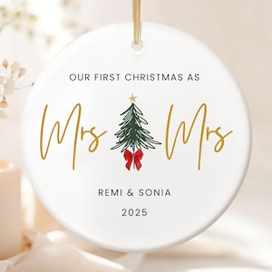 Our First Christmas Married Ornament 1st Married Christmas Ornament Personalized Ornament Christmas Wedding Ornament Wedding Gift for Couple image 10