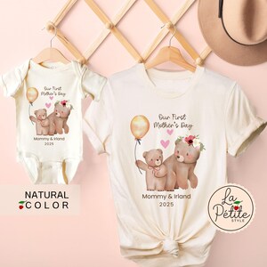 Our First Mother's Day Together Shirt Mommy and Me Matching Set Mama and Mini Matching Shirt First Mother’s Day Shirt Custom Name Mom's Gift
