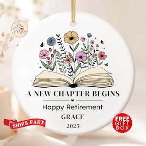 Personalized Retirement Ornament Happy Retirement Ornament Custom Retirement Gift For Boss Co Worker Gift Officially Retired Gift For Her